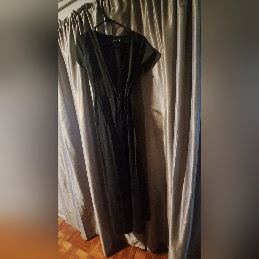 Black wrap Maxi Dress